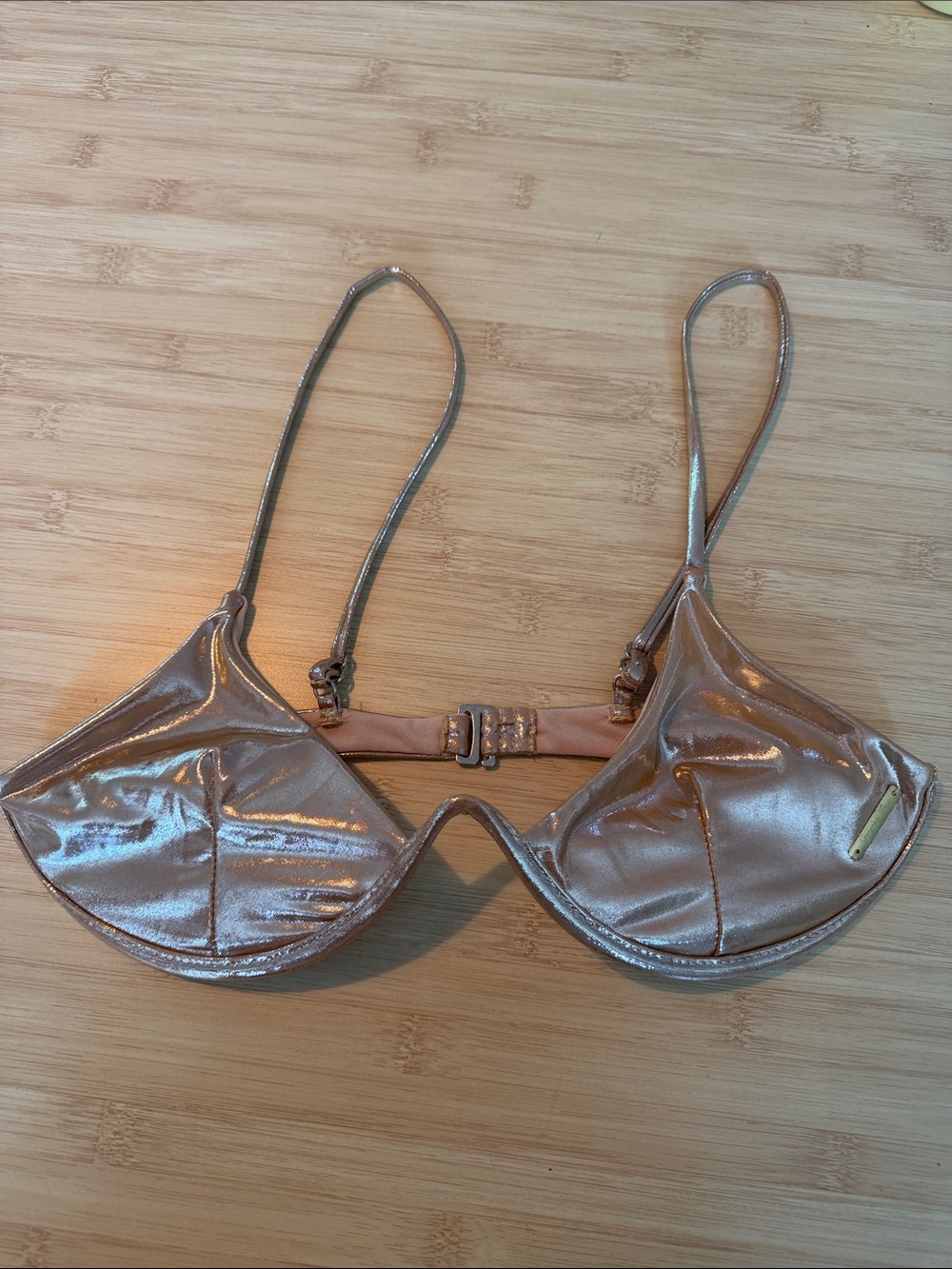 Shimmery Rose Gold Underwire Bra - Women Intimates & Sleepwear